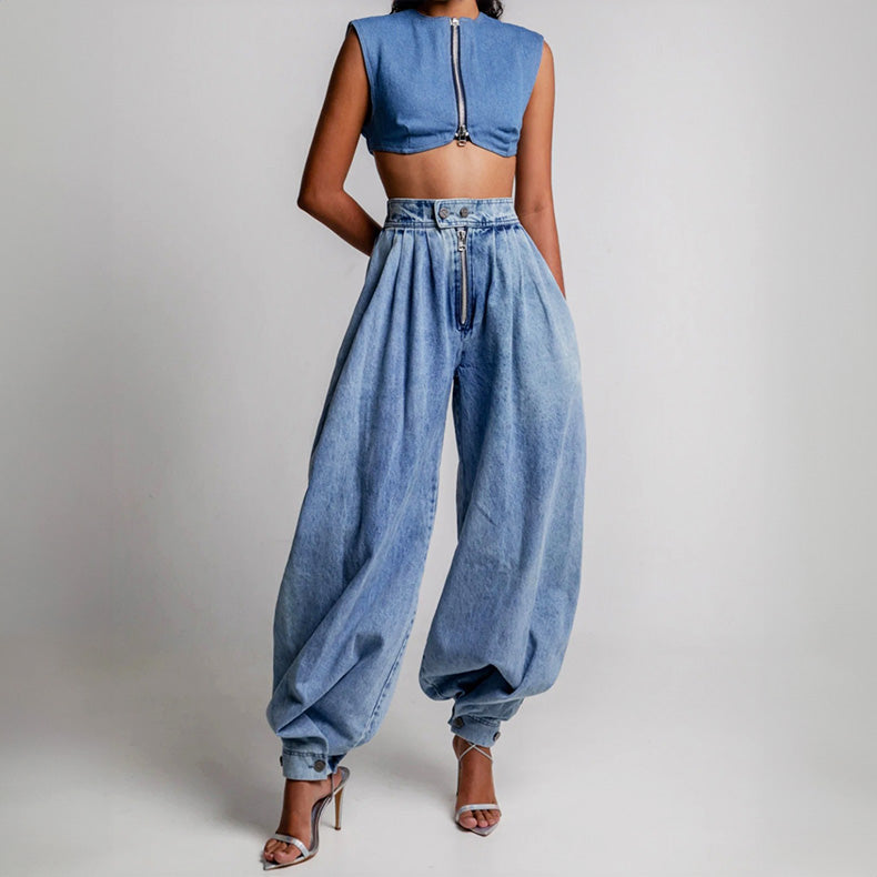 Ballonhose - Hohe Taille