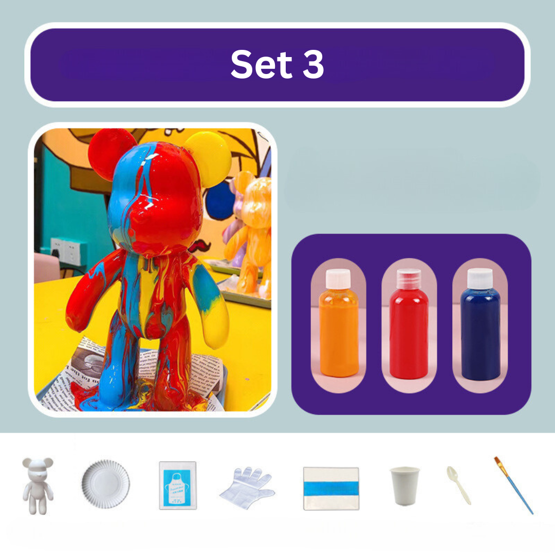 Deko Bär Figur | Handbemalte Kunst Skulptur Für Zuhause Und Büro