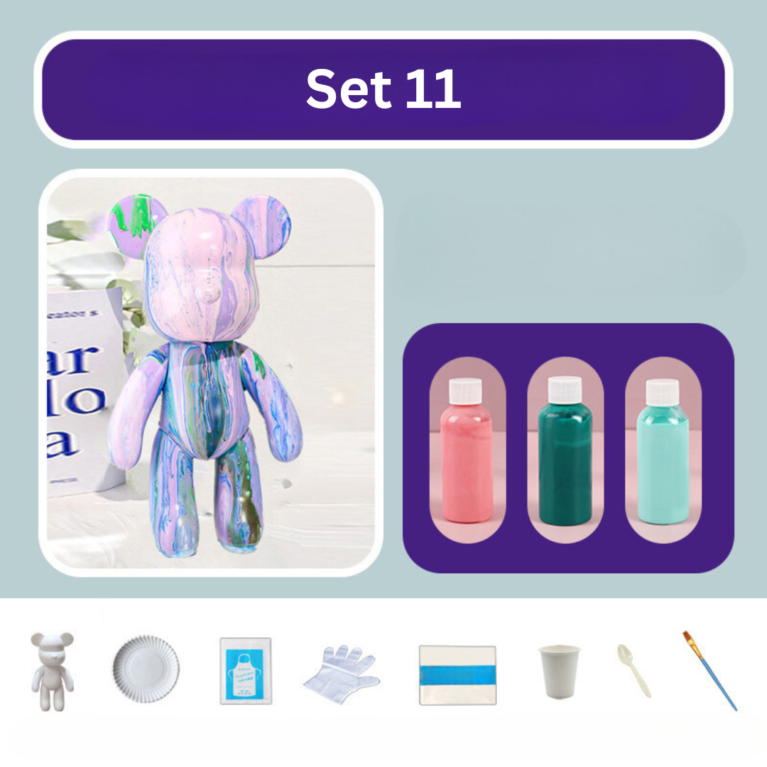 Deko Bär Figur | Handbemalte Kunst Skulptur Für Zuhause Und Büro