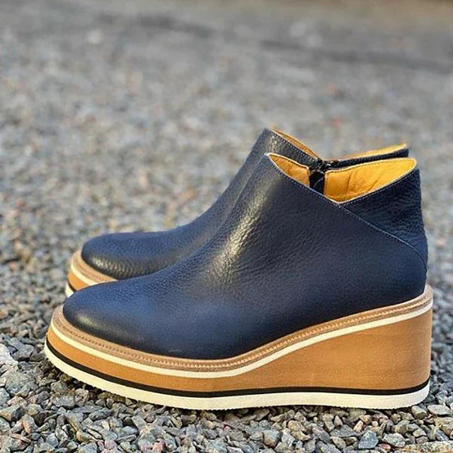 Plateau Stiefeletten - Modernes Keilabsatz Design