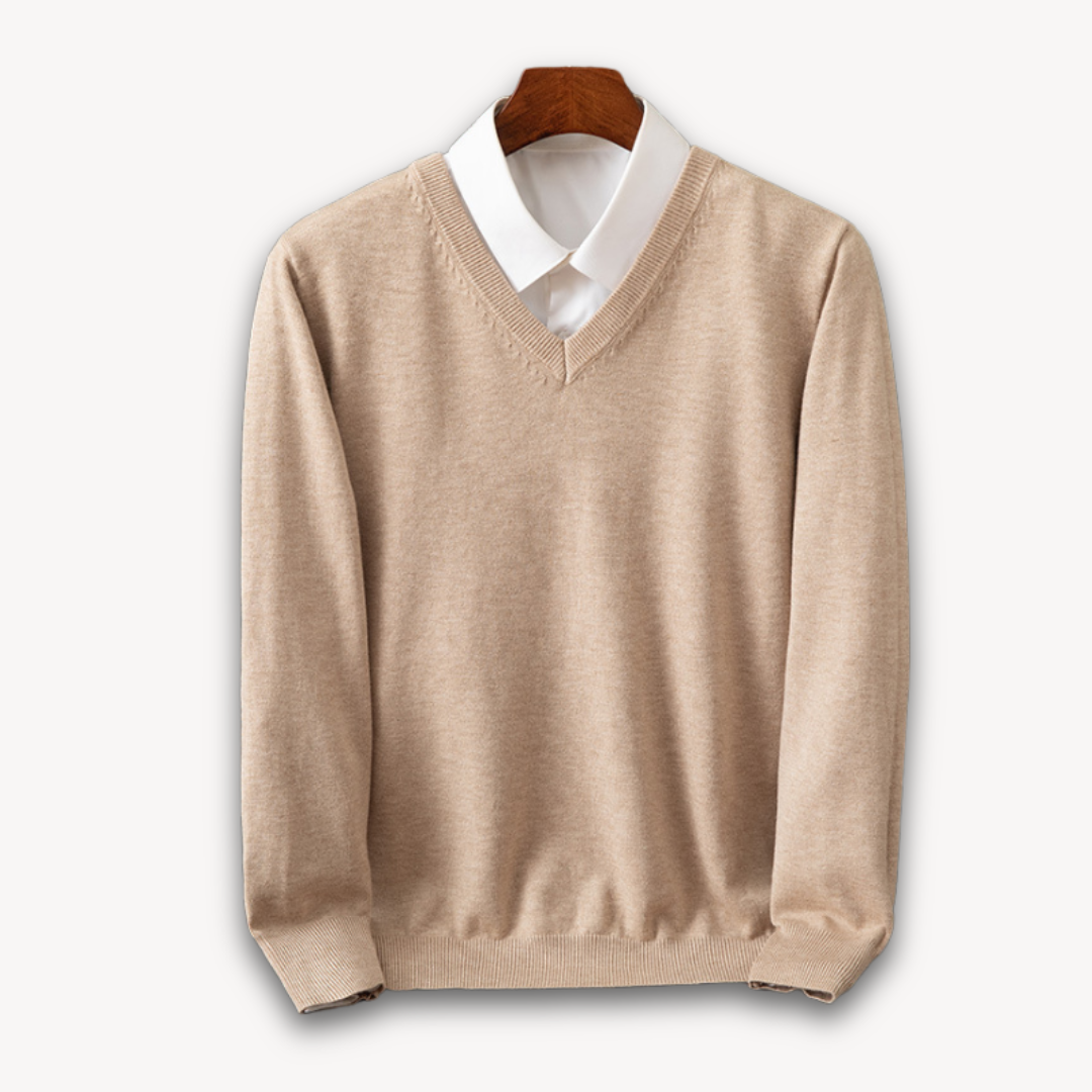 V Ausschnitt Pullover - Schmaler Schnitt für Alltag