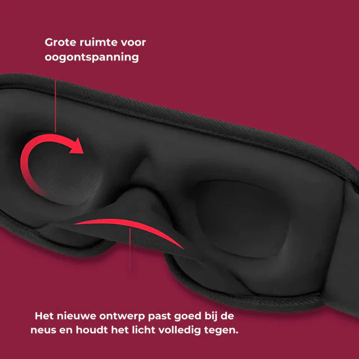 Ergonomische 3D Schlafmaske | Vollständige Abdunkelung Für Reise Und Zuhause