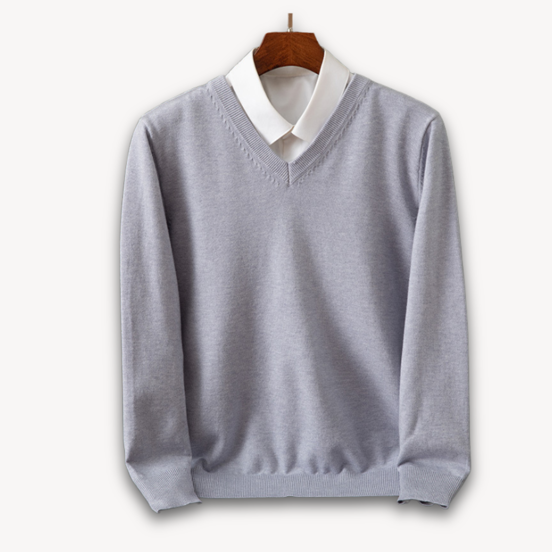 V Ausschnitt Pullover - Schmaler Schnitt für Alltag