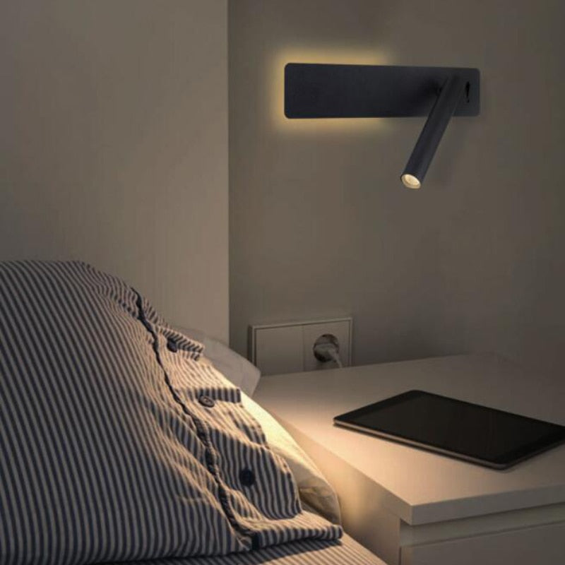 Drehbare LED Wandleuchte Leseleuchte | Modern für Schlafzimmer oder Hotel