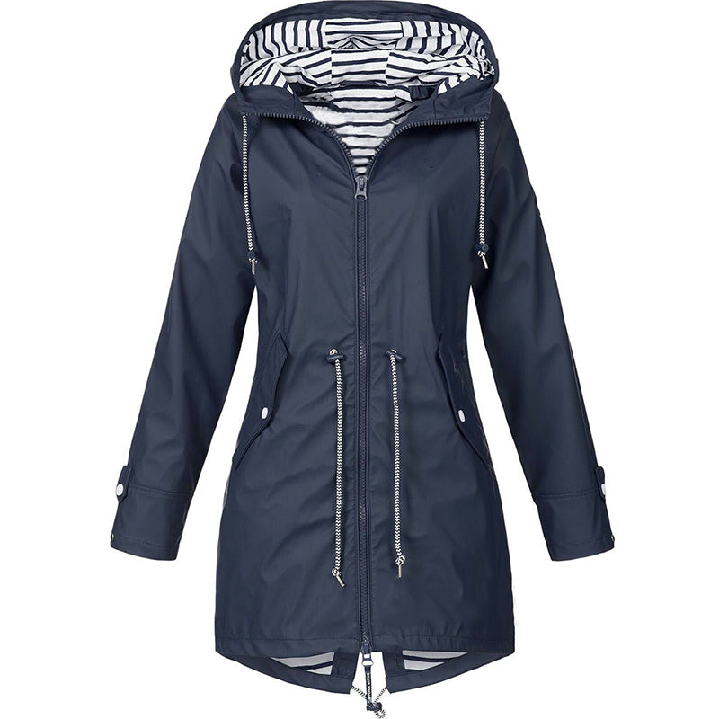 Übergangsjacke Mit Kapuze - Lässiger Schnitt Mit Kordelzug