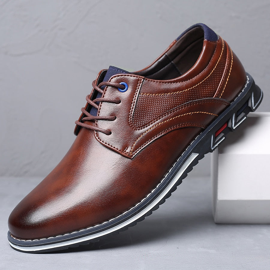 Freizeit Schnürschuhe - Klassisches Design mit Kontrastsohle