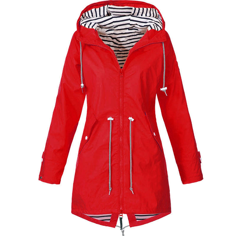 Übergangsjacke Mit Kapuze - Lässiger Schnitt Mit Kordelzug