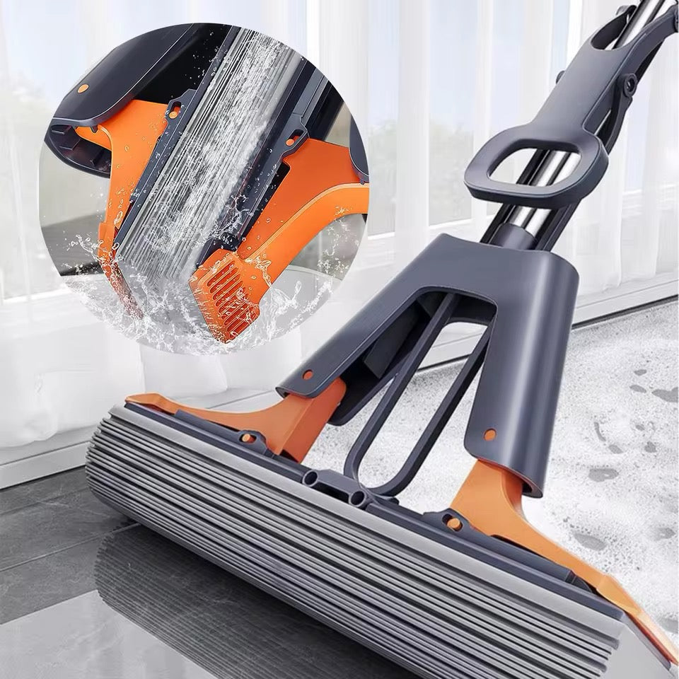 Schwamm Wischmopp | 360° Drehkopf Selbst Auswringend Für Alle Böden