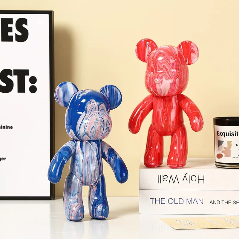 Deko Bär Figur | Handbemalte Kunst Skulptur Für Zuhause Und Büro