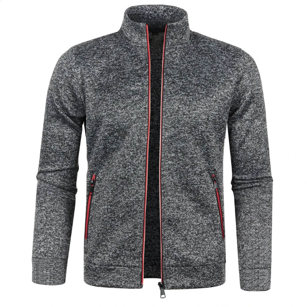 Trainingsjacke mit Reißverschluss - Sportlicher Stehkragen