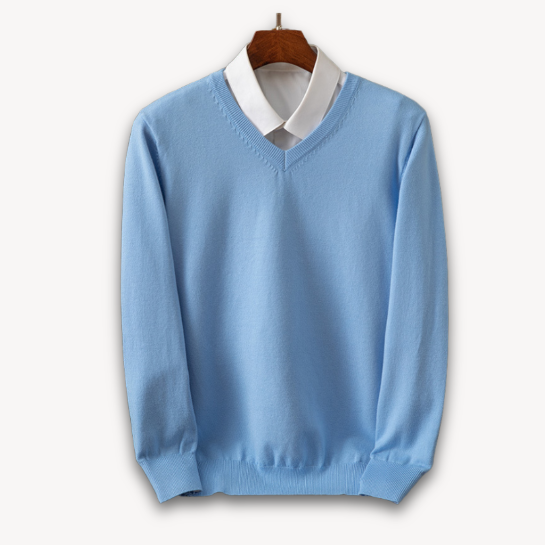V Ausschnitt Pullover - Schmaler Schnitt für Alltag
