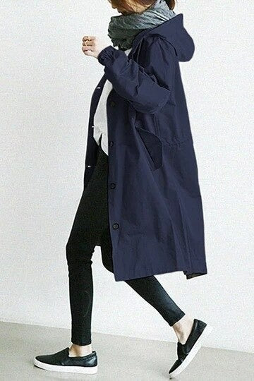 Trenchcoat - Weiter Schnitt mit Knopfleiste