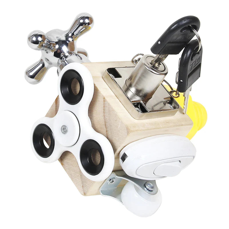 Montessori Lernwürfel | Schlossspielzeug Für Feinmotorik Problemlösung Und Selbstständigkeit