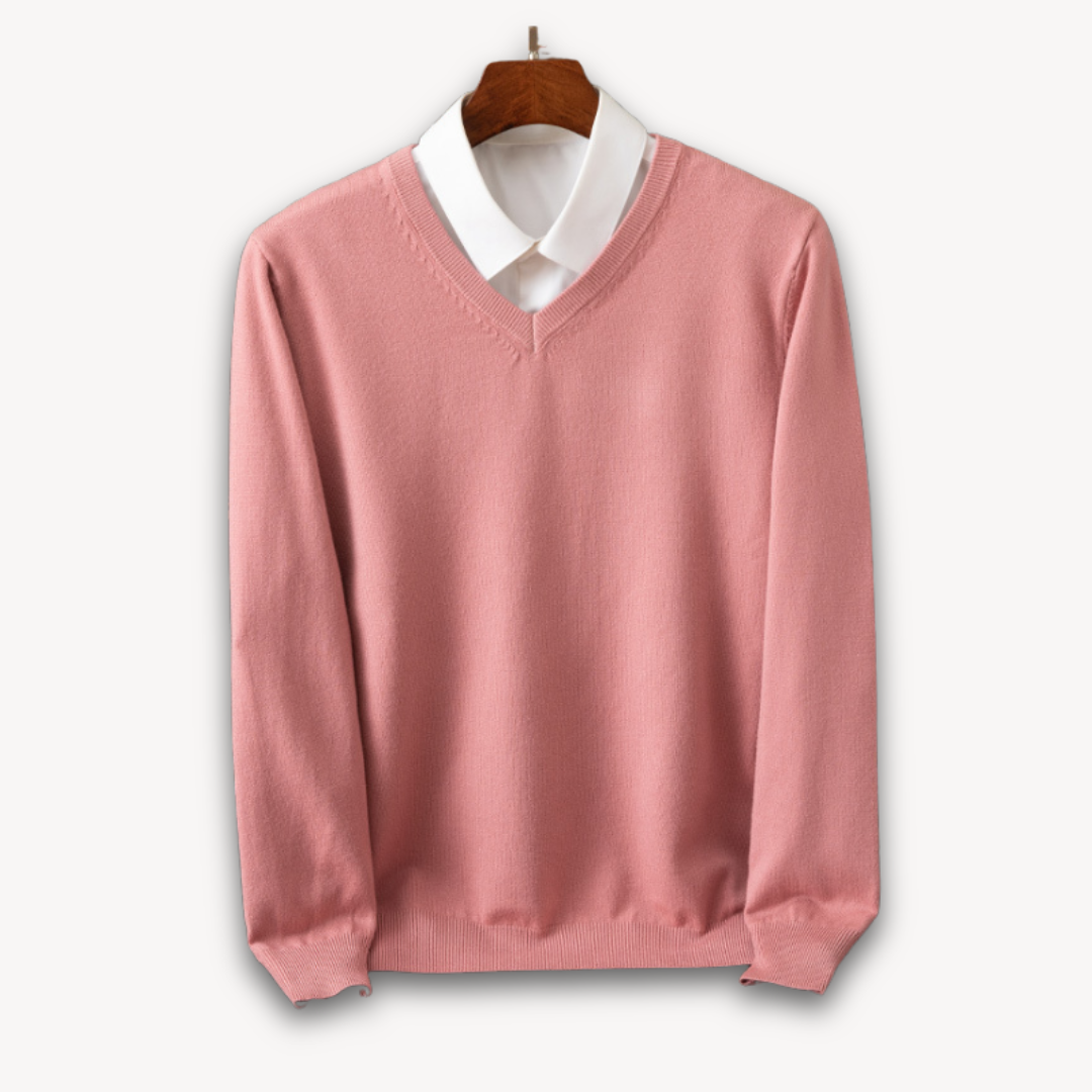 V Ausschnitt Pullover - Schmaler Schnitt für Alltag