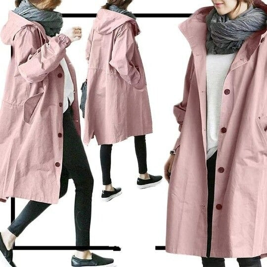 Trenchcoat - Weiter Schnitt mit Knopfleiste