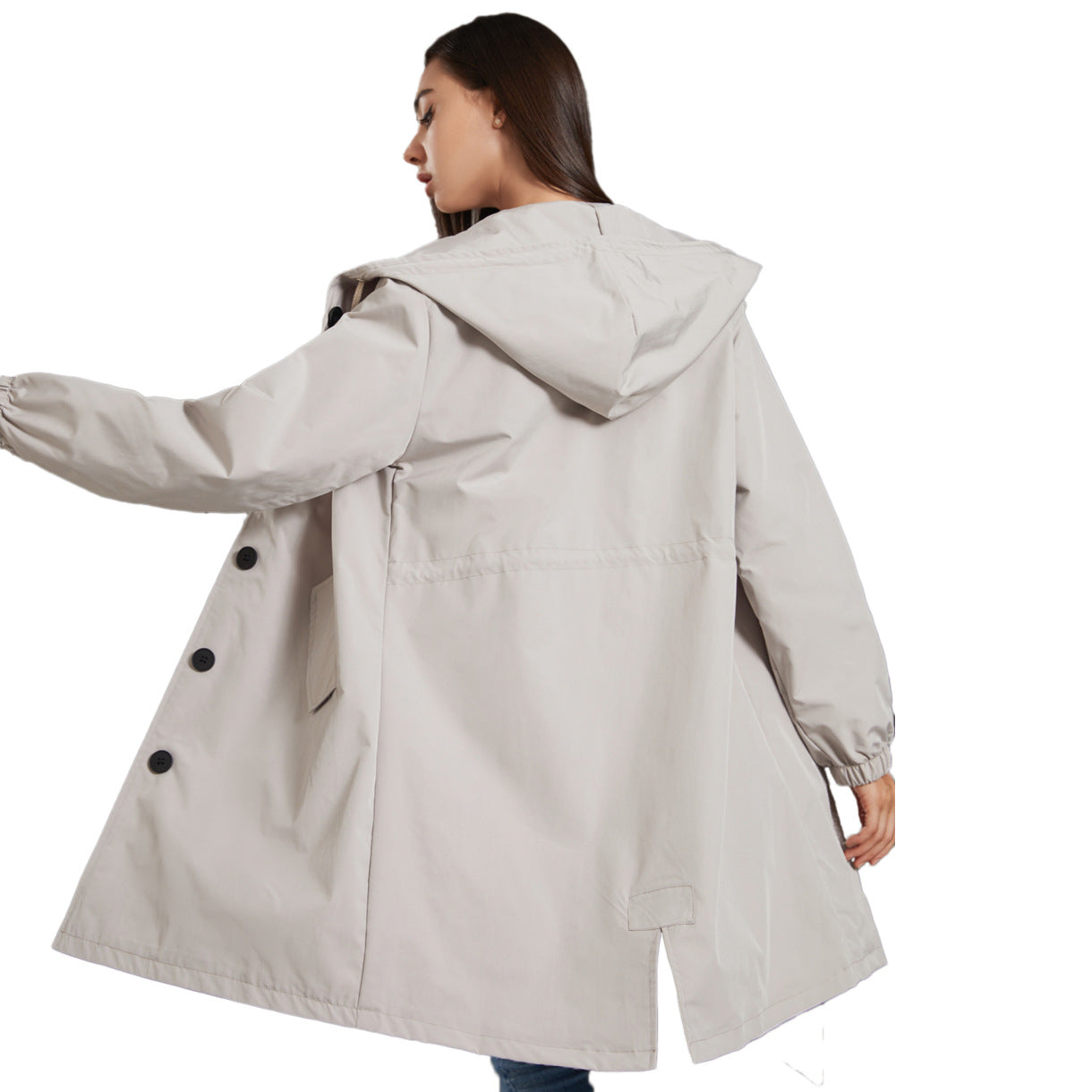 Regenjacke mit Kapuze - Lockere Passform für Übergangszeit