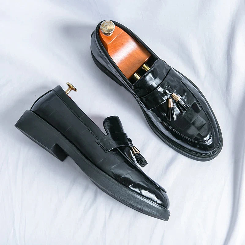 Business Loafer | Klassisches Modell mit Quasten und Musteroptik