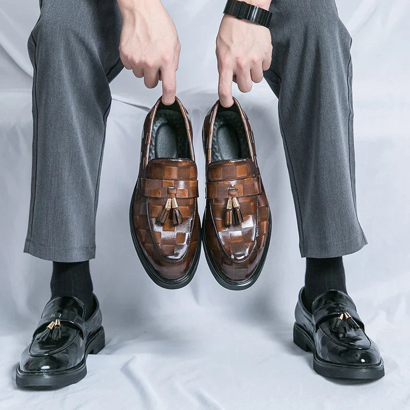 Business Loafer | Klassisches Modell mit Quasten und Musteroptik