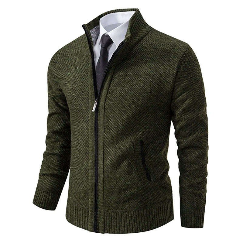 Fleecejacke mit Reißverschluss - Gerippter Kragen und Taschen