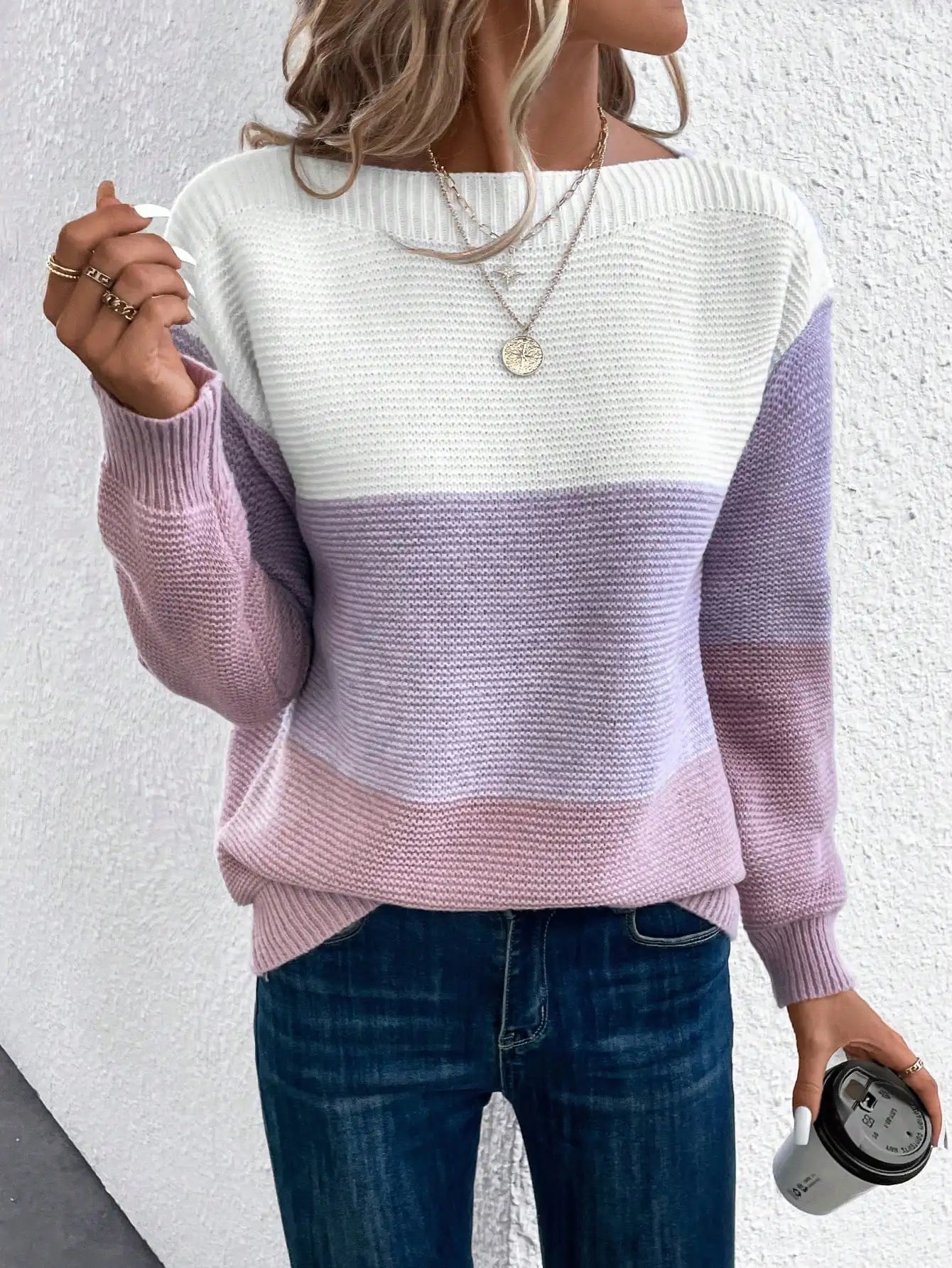 Strickpullover | Lockerer Schnitt mit Rundhalsausschnitt