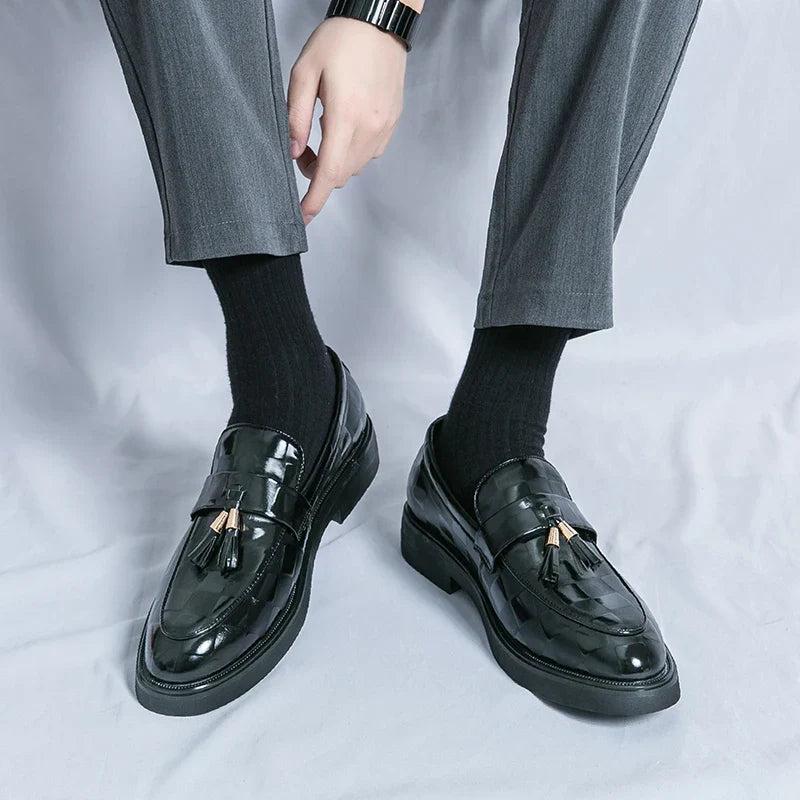Business Loafer | Klassisches Modell mit Quasten und Musteroptik