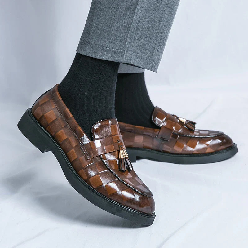 Business Loafer | Klassisches Modell mit Quasten und Musteroptik