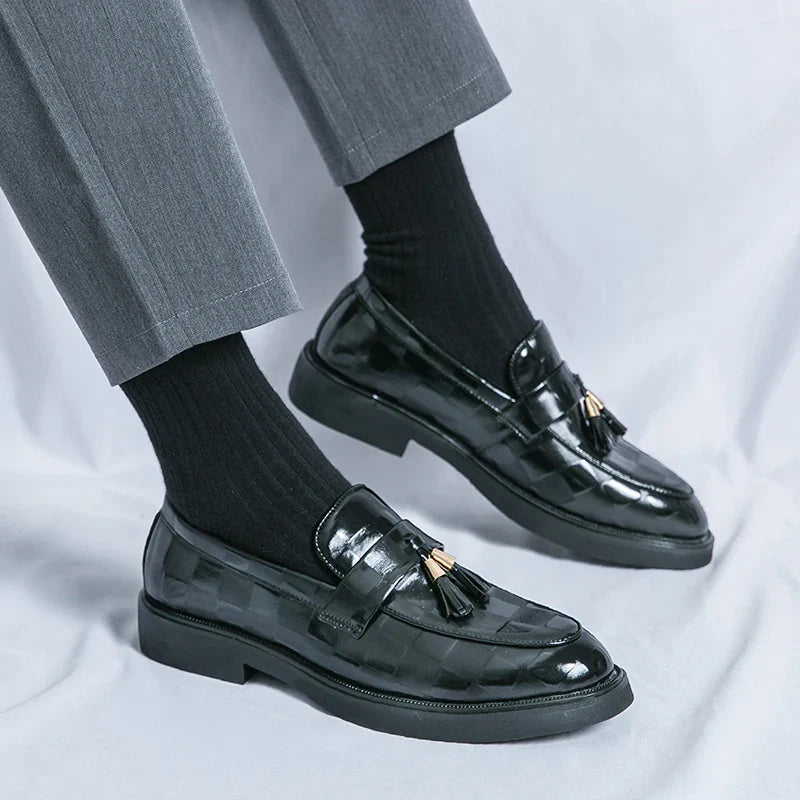 Business Loafer | Klassisches Modell mit Quasten und Musteroptik