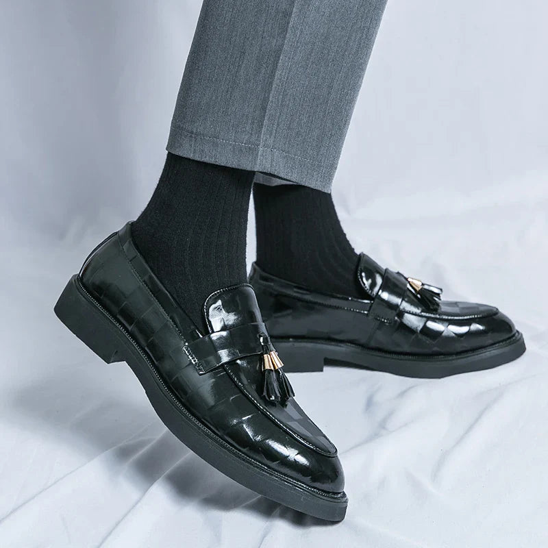 Business Loafer | Klassisches Modell mit Quasten und Musteroptik