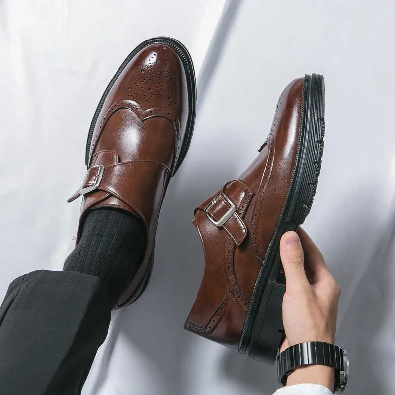 Business Schuhe | Klassisches Modell mit Schnalle und Lochmuster