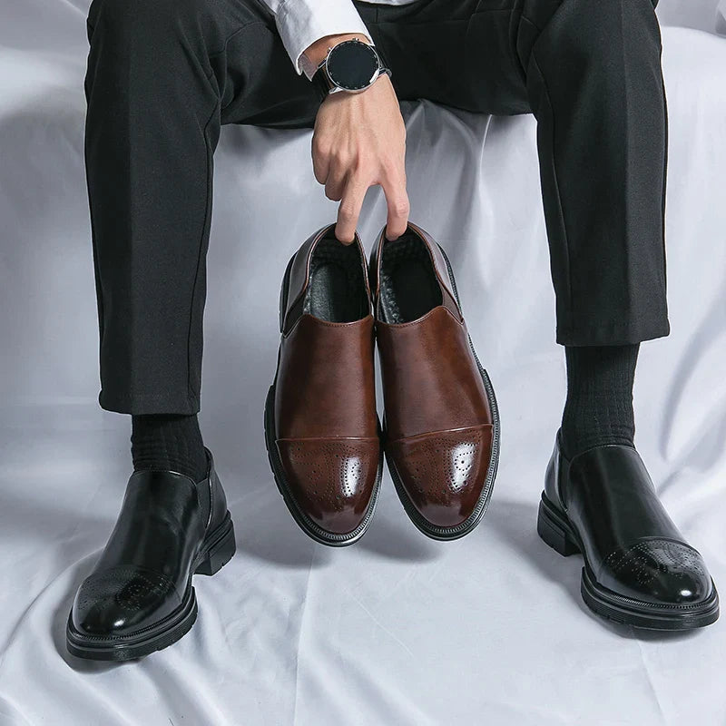 Business Loafer Schuhe | Klassisches Slip On Design mit Lochmuster