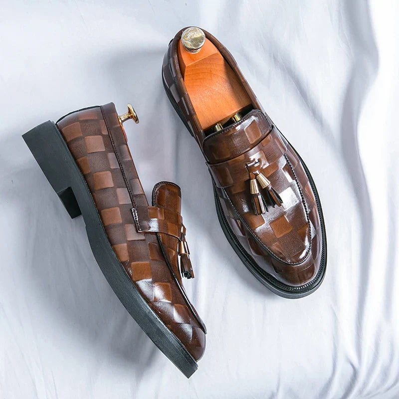 Business Loafer | Klassisches Modell mit Quasten und Musteroptik