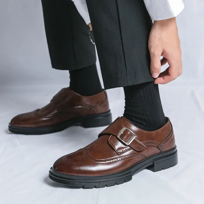 Business Schuhe | Klassisches Modell mit Schnalle und Lochmuster