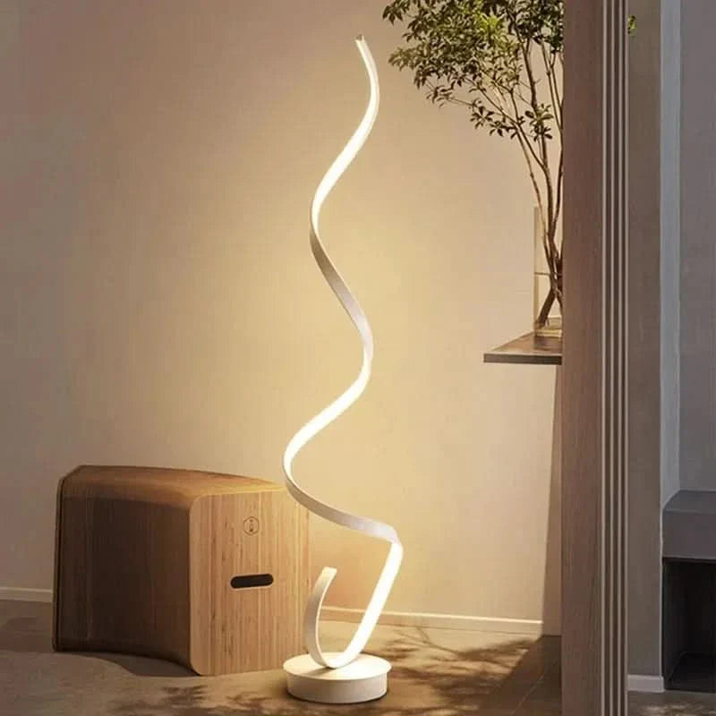 LED Spiral Stehlampe Dimmbar | Moderne Standlampe Für Wohnzimmer Schlafzimmer Büro