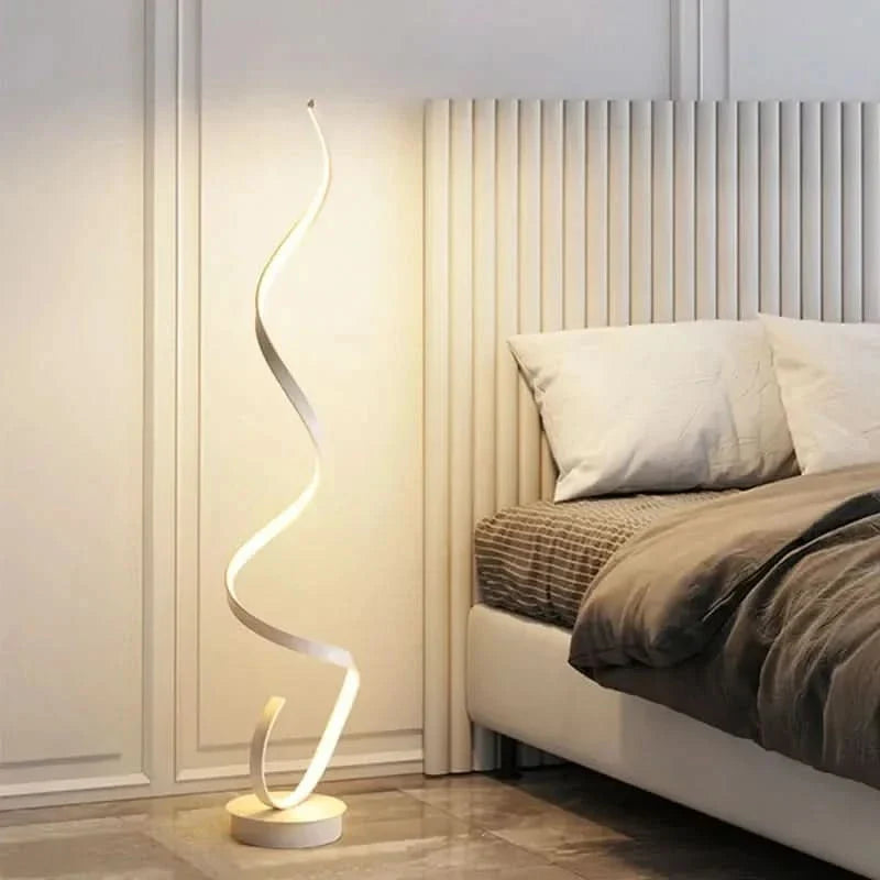 LED Spiral Stehlampe Dimmbar | Moderne Standlampe Für Wohnzimmer Schlafzimmer Büro