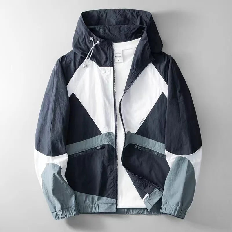 Windbreaker Winterjacke | Kapuzenjacke mit Reißverschluss Jacke