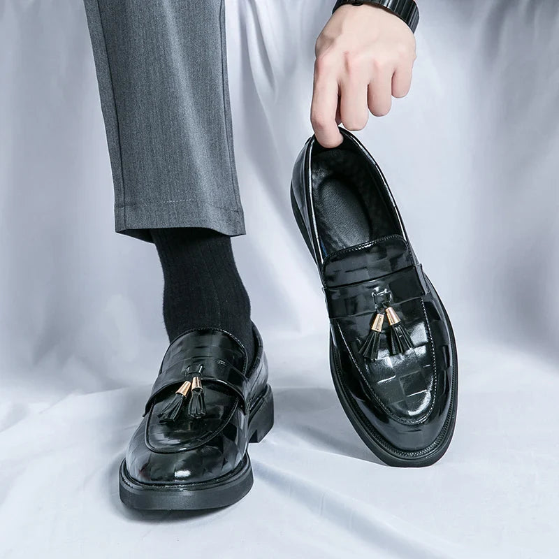 Business Loafer | Klassisches Modell mit Quasten und Musteroptik