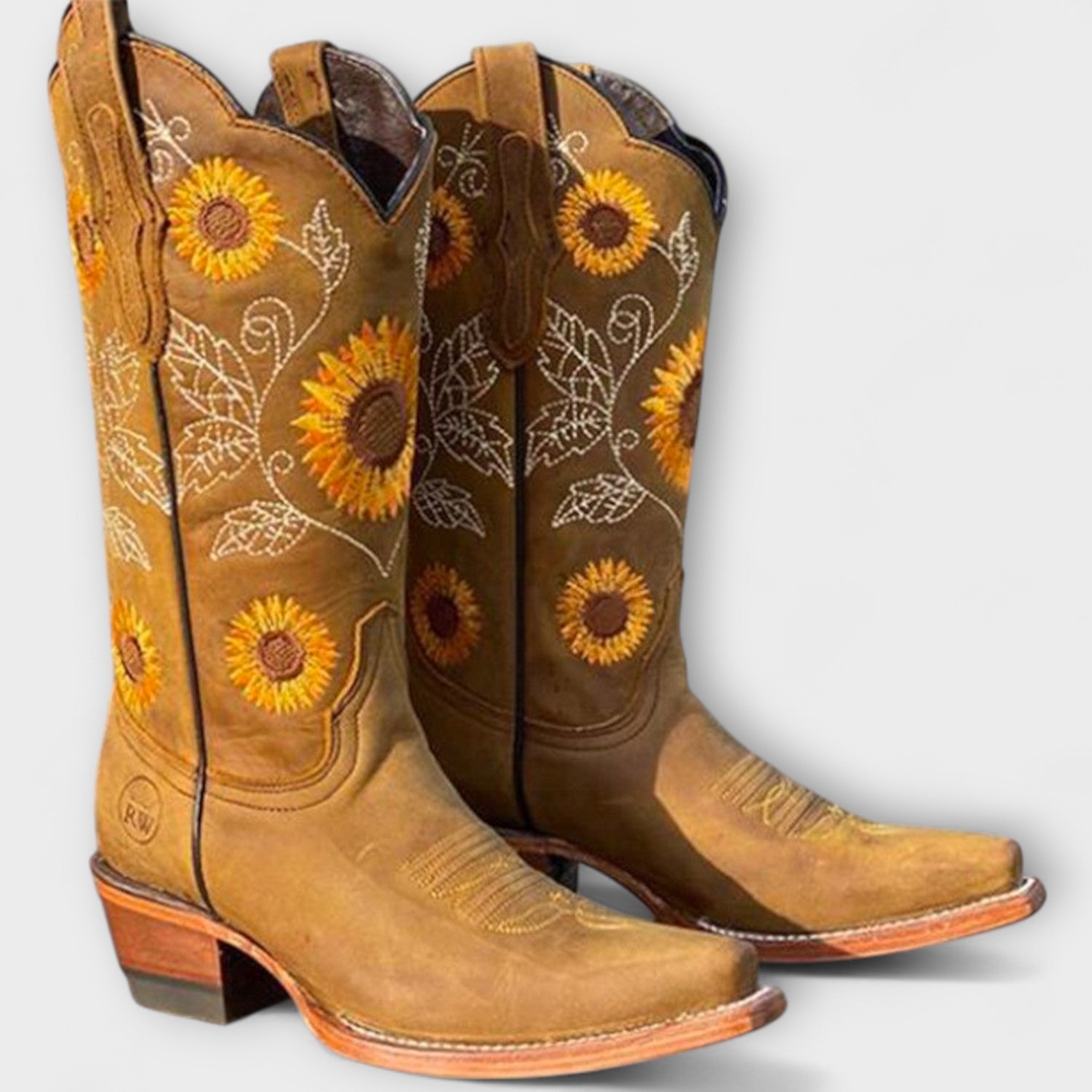 Western Stiefel - Klassisches Modell mit Blumenstickerei