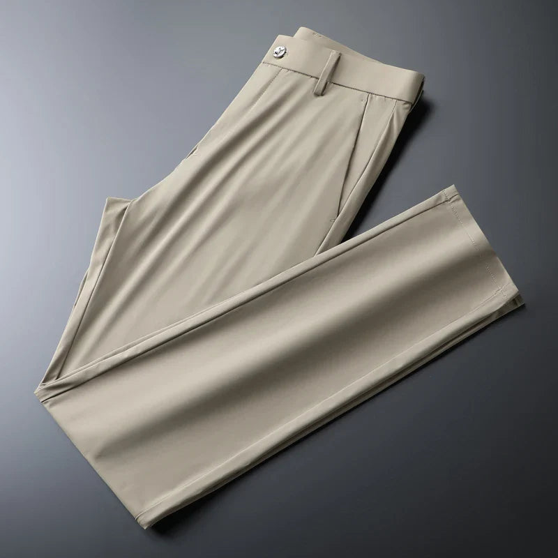 Stretchhose - Schmale Passform Hose Mit Knopfverschluss
