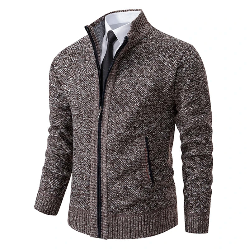 Fleecejacke mit Reißverschluss - Gerippter Kragen und Taschen