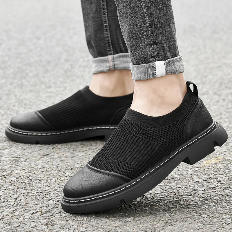 Slip On Schuhe | Strick Design mit Profilsohle