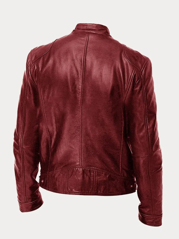 Biker Jacke | Klassischer Stehkragen mit Reißverschluss