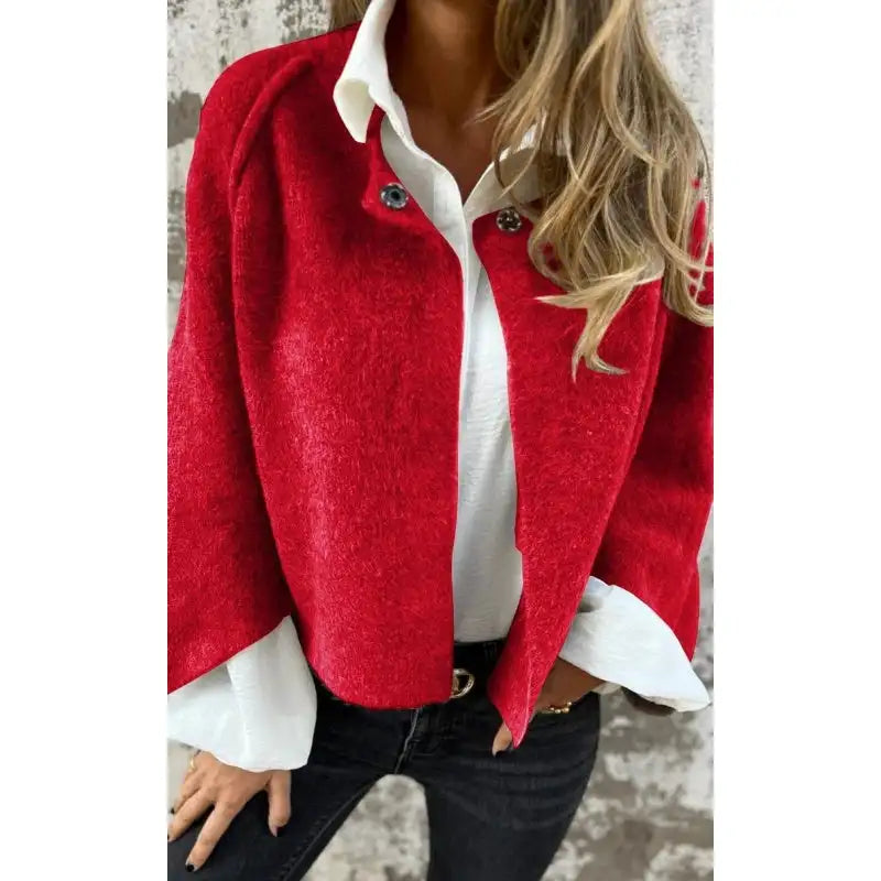 Kurze Strickjacke - Weit Geschnitten