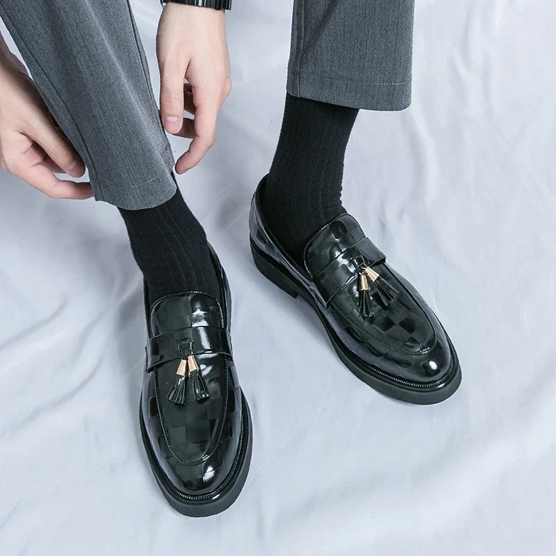 Business Loafer | Klassisches Modell mit Quasten und Musteroptik