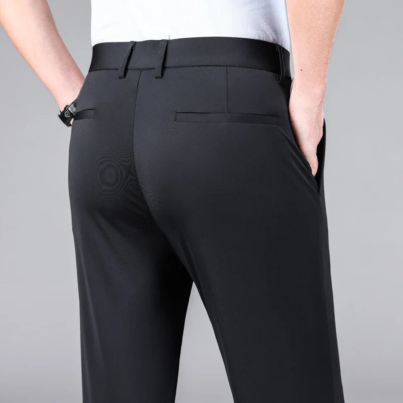 Stretchhose - Schmale Passform Hose Mit Knopfverschluss