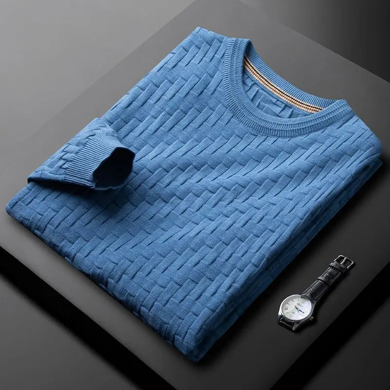 Strickpullover Rundhalsausschnitt | Strukturiertes Design