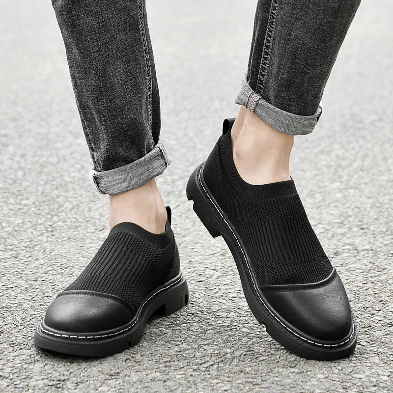 Slip On Schuhe | Strick Design mit Profilsohle