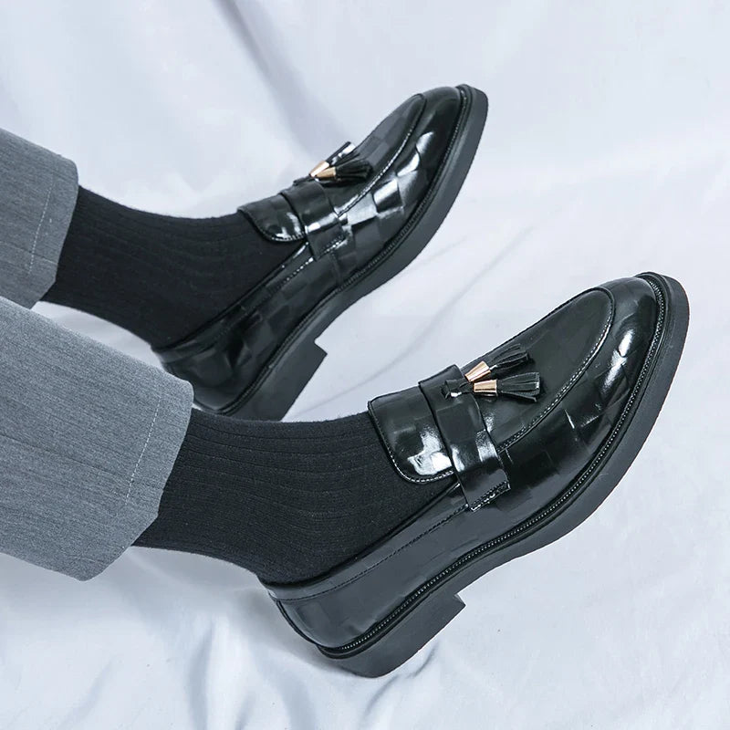Business Loafer | Klassisches Modell mit Quasten und Musteroptik