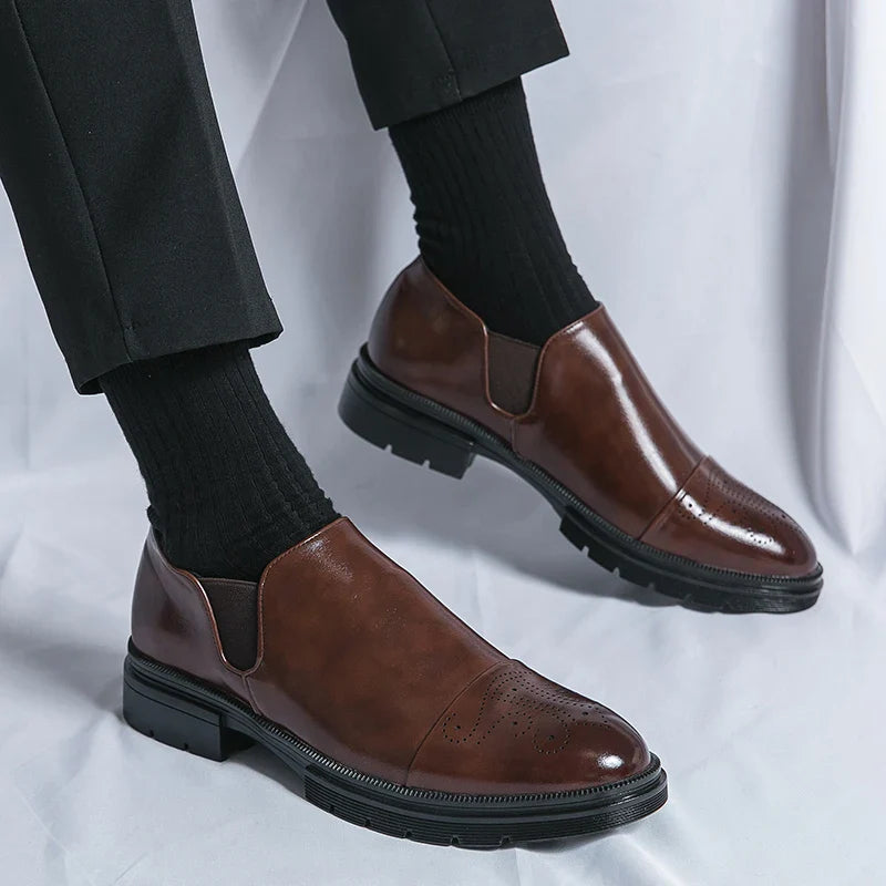 Business Loafer Schuhe | Klassisches Slip On Design mit Lochmuster