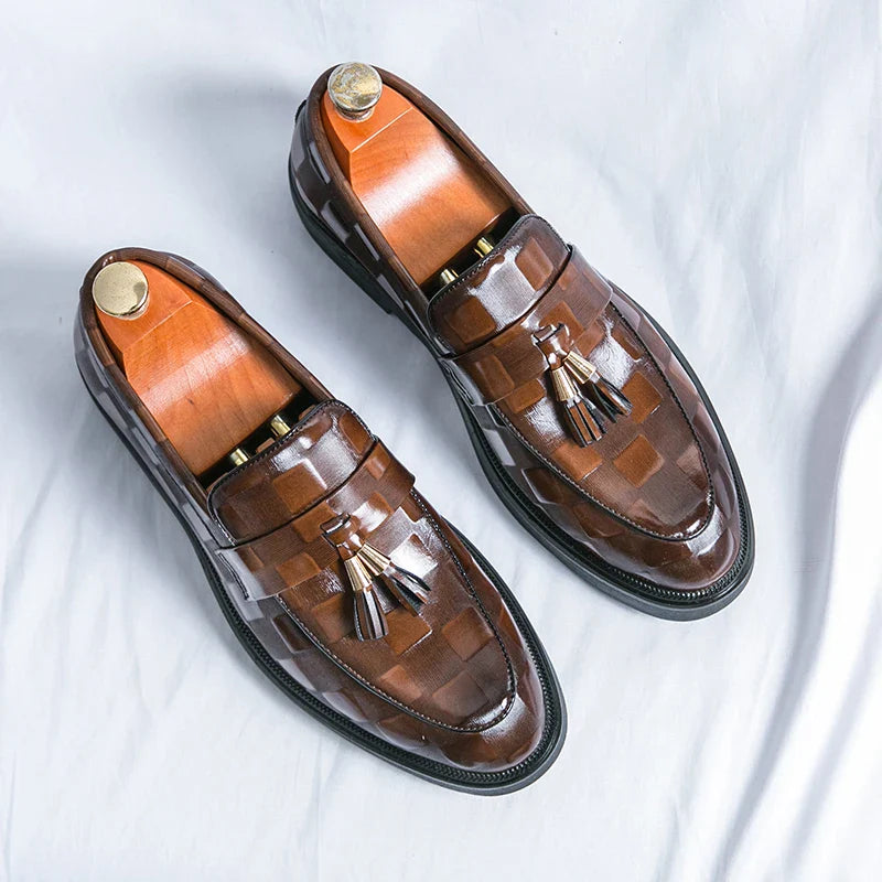 Business Loafer | Klassisches Modell mit Quasten und Musteroptik