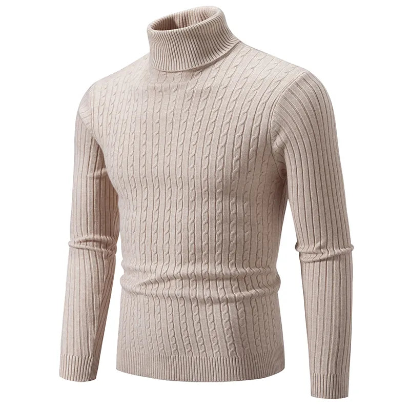 Rollkragenpullover - Schmaler Schnitt mit Strukturiertem Muster